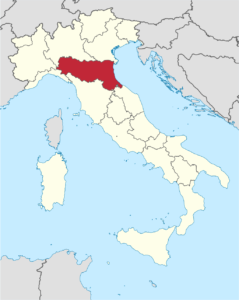 Map of Emilia-Romagna