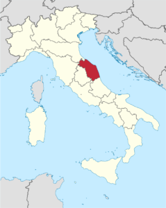 map of Marche